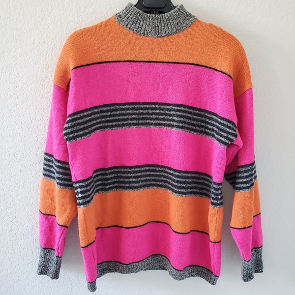 Vintage Sweaters - Vintage Salvucci Florence mockneck striped sweater